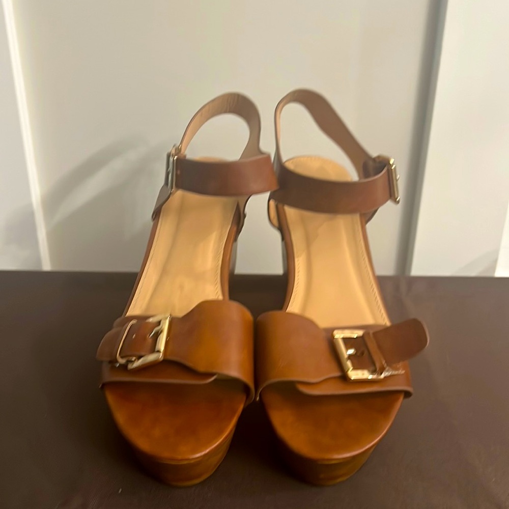 Miss KG Sandals Wedges in Brown/Tan color